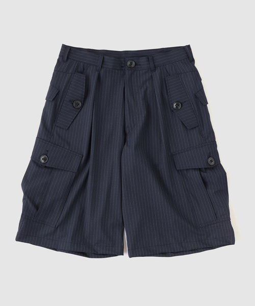 Laid．B（レイドビー）の「Laid.B / レイドビー RELAX BANKER'S CARGO SHORTS（その他パンツ・メンズ・ネイビー/グレー/チャコールグレー・1/2）」の3枚目の写真