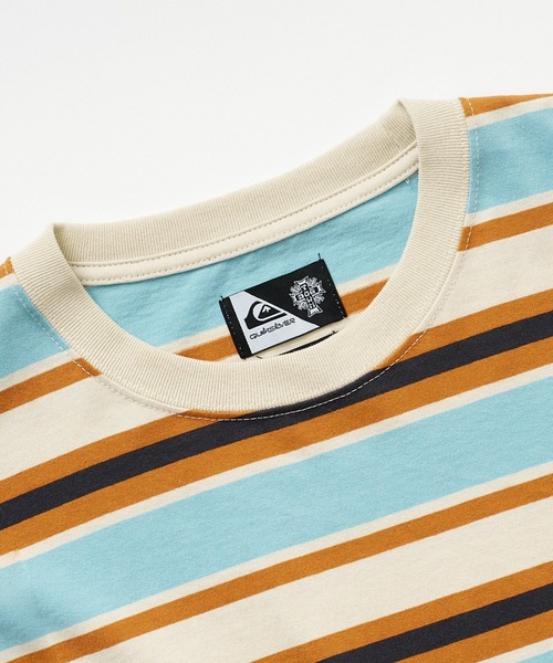 Quiksilver(クイックシルバー)の「<QUIKSILVER X DOGTOWN> メンズ DTQS BORDER ST ボーダー半袖Tシャツ ルーズフィット【2026年夏モデル】(Tシャツ/カットソー・メンズ・ホワイト/グリーン・X-LARGE/LARGE)」の8枚目の写真