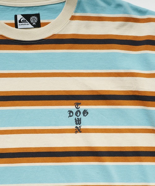 Quiksilver(クイックシルバー)の「<QUIKSILVER X DOGTOWN> メンズ DTQS BORDER ST ボーダー半袖Tシャツ ルーズフィット【2026年夏モデル】(Tシャツ/カットソー・メンズ・ホワイト/グリーン・X-LARGE/LARGE)」の11枚目の写真
