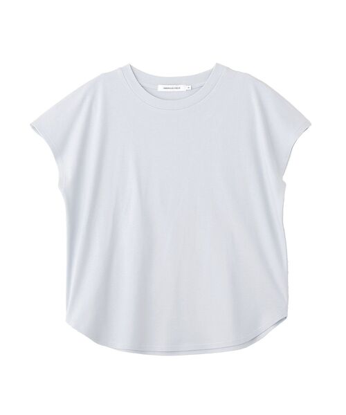 AMERICAN HOLIC(アメリカンホリック)の「【抗菌防臭】フレンチスリーブプルオーバー(Tシャツ/カットソー・レディース・サックスブルー/ブラック/オフホワイト/ブラウン/キャメル・L/M)」の6枚目の写真