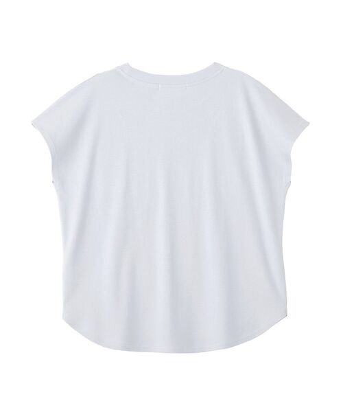 AMERICAN HOLIC(アメリカンホリック)の「【抗菌防臭】フレンチスリーブプルオーバー(Tシャツ/カットソー・レディース・サックスブルー/ブラック/オフホワイト/ブラウン/キャメル・L/M)」の7枚目の写真