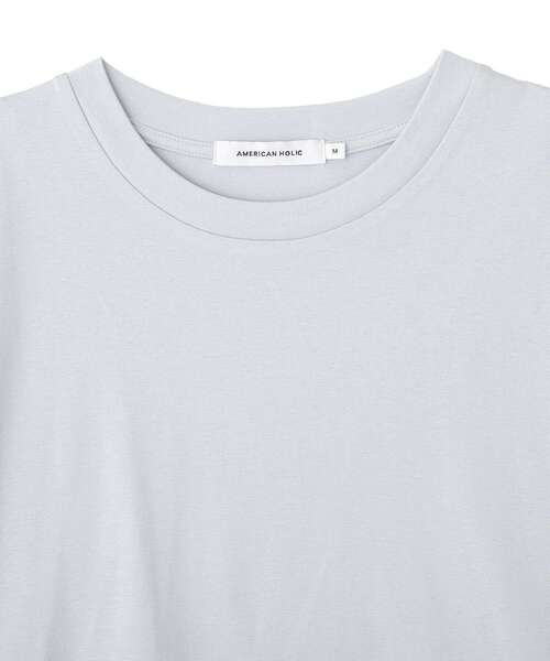 AMERICAN HOLIC(アメリカンホリック)の「【抗菌防臭】フレンチスリーブプルオーバー(Tシャツ/カットソー・レディース・サックスブルー/ブラック/オフホワイト/ブラウン/キャメル・L/M)」の8枚目の写真