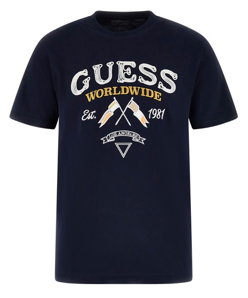 Guess(ゲス)の「FLAGS Cord Tee Tシャツ 半袖(Tシャツ/カットソー・メンズ・ダークネイビー/ホワイト・XX-LARGE/SMALL/MEDIUM/X-LARGE/LARGE)」の2枚目の写真