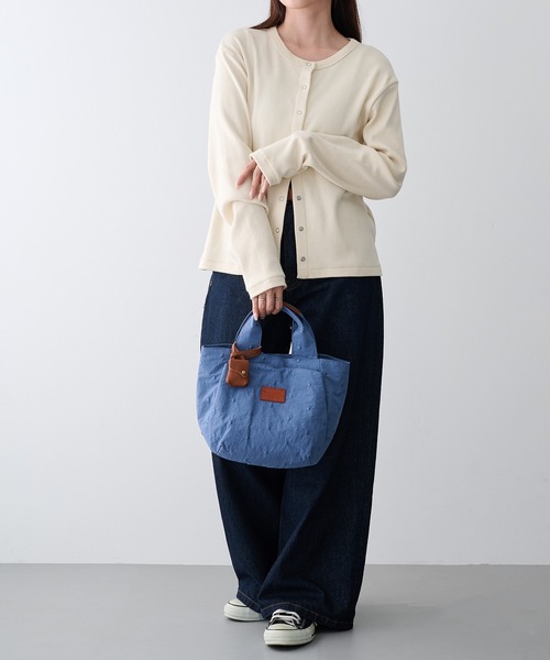 toleur(トーラ)の「【toleur】ミニドット刺繍トート 13039(トートバッグ・レディース・グレイッシュブルー/グレイッシュベージュ/カーキ/ブラック・FREE)」の22枚目の写真