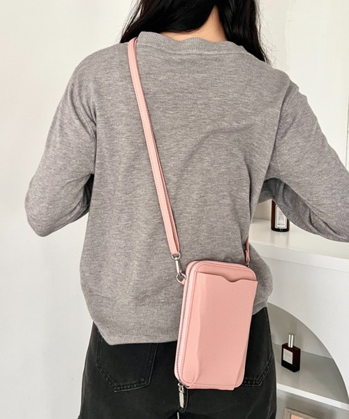 wears(ウェアーズ)の「お財布機能付き 縦型ウォレットショルダーバッグ スマホケース スマホショルダー(ショルダーバッグ・レディース・ブラウン/グレー/ベージュ/ブラック/ピンク/ブルー・FREE)」の6枚目の写真
