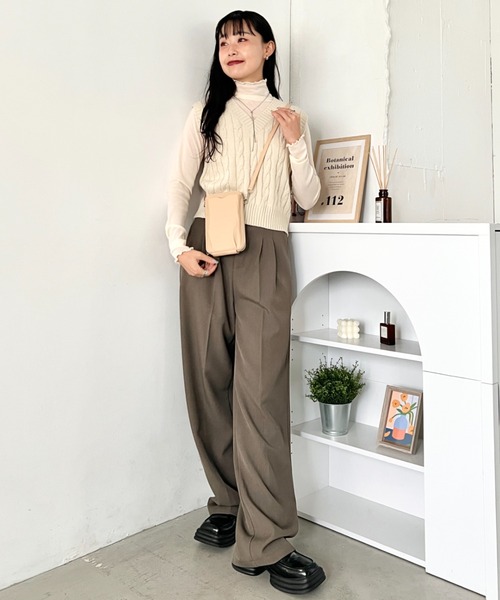 wears(ウェアーズ)の「お財布機能付き 縦型ウォレットショルダーバッグ スマホケース スマホショルダー(ショルダーバッグ・レディース・ブラウン/グレー/ベージュ/ブラック/ピンク/ブルー・FREE)」の19枚目の写真