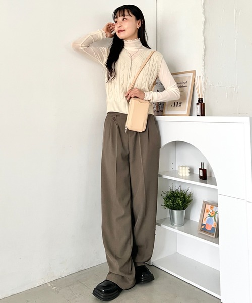 wears(ウェアーズ)の「お財布機能付き 縦型ウォレットショルダーバッグ スマホケース スマホショルダー(ショルダーバッグ・レディース・ブラウン/グレー/ベージュ/ブラック/ピンク/ブルー・FREE)」の16枚目の写真