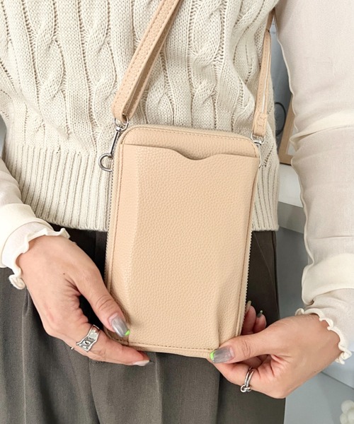 wears(ウェアーズ)の「お財布機能付き 縦型ウォレットショルダーバッグ スマホケース スマホショルダー(ショルダーバッグ・レディース・ブラウン/グレー/ベージュ/ブラック/ピンク/ブルー・FREE)」の10枚目の写真