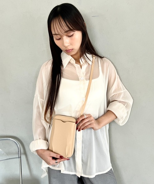 wears(ウェアーズ)の「お財布機能付き 縦型ウォレットショルダーバッグ スマホケース スマホショルダー(ショルダーバッグ・レディース・ブラウン/グレー/ベージュ/ブラック/ピンク/ブルー・FREE)」の22枚目の写真