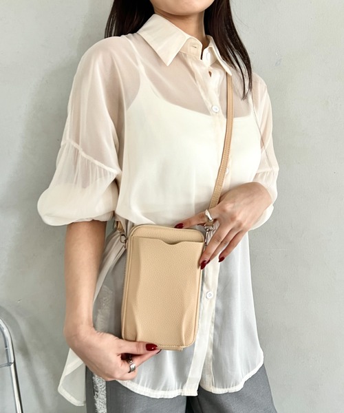 wears(ウェアーズ)の「お財布機能付き 縦型ウォレットショルダーバッグ スマホケース スマホショルダー(ショルダーバッグ・レディース・ブラウン/グレー/ベージュ/ブラック/ピンク/ブルー・FREE)」の20枚目の写真