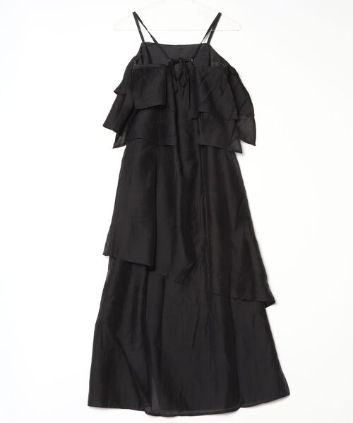 YUGA（ユーガ）の「YUGA_YGMC　　Korean-style  Asymmetrical layered chiffon dress（ドレス・レディース・ブラック/ライトグレー・FREE）」の3枚目の写真