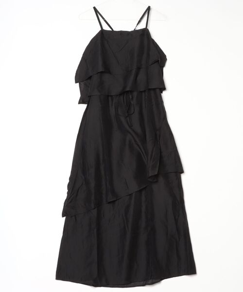 YUGA（ユーガ）の「YUGA_YGMC　　Korean-style  Asymmetrical layered chiffon dress（ドレス・レディース・ブラック/ライトグレー・FREE）」の7枚目の写真