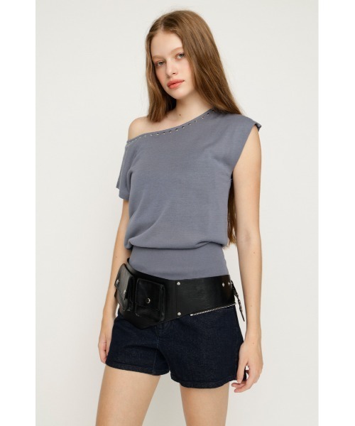 SLY(スライ)の「FRINGE WIDE BELT フリンジワイドベルト(ベルト・レディース・ブラック/ベージュ・FREE)」の17枚目の写真