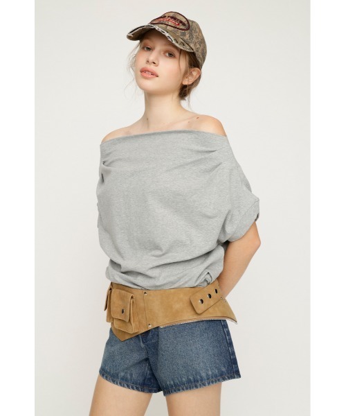 SLY(スライ)の「FRINGE WIDE BELT フリンジワイドベルト(ベルト・レディース・ブラック/ベージュ・FREE)」の10枚目の写真