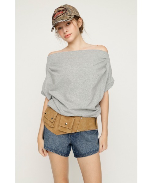 SLY(スライ)の「FRINGE WIDE BELT フリンジワイドベルト(ベルト・レディース・ブラック/ベージュ・FREE)」の11枚目の写真