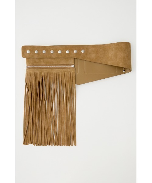 SLY(スライ)の「FRINGE WIDE BELT フリンジワイドベルト(ベルト・レディース・ブラック/ベージュ・FREE)」の20枚目の写真