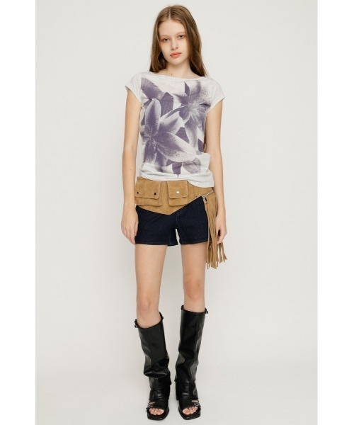 SLY(スライ)の「FRINGE WIDE BELT フリンジワイドベルト(ベルト・レディース・ブラック/ベージュ・FREE)」の9枚目の写真