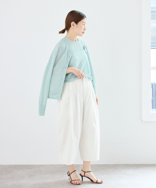 IENA(イエナ)の「《UVカット/接触冷感》オーバルハーフパンツ(その他パンツ・レディース・ホワイト/チャコールグレー・36/38)」の10枚目の写真