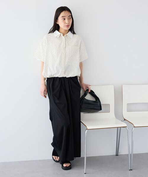 CRAFT STANDARD BOUTIQUE(クラフトスタンダードブティック)の「レイヤードライクショートスリーブシャツ(シャツ/ブラウス・レディース・ドット/ブルー/ブラウン・FREE)」の4枚目の写真