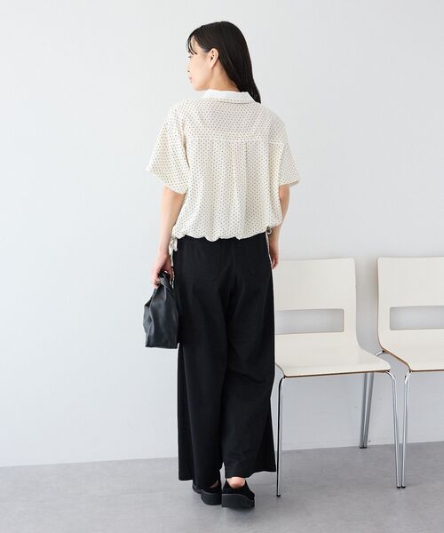 CRAFT STANDARD BOUTIQUE(クラフトスタンダードブティック)の「レイヤードライクショートスリーブシャツ(シャツ/ブラウス・レディース・ドット/ブルー/ブラウン・FREE)」の5枚目の写真