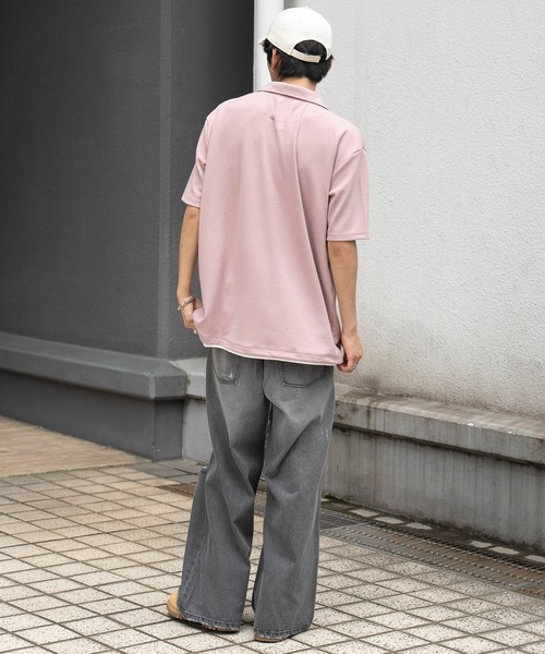 WEGO(ウィゴー)の「WEGO/【26春夏新作】フェイクレイヤードニットポロシャツ(ポロシャツ・メンズ・ブラック/ピンク・LARGE/MEDIUM)」の19枚目の写真