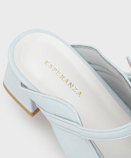 ESPERANZA（エスペランサ）の「甲ストラップミュールパンプス（パンプス・レディース・シルバー/ブラック/ブルー・LL/L/M/S）」の6枚目の写真