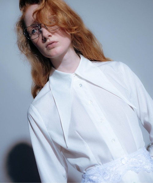 Carmelo(カーメロ)の「Long Collar Femme Fit Shirts / ロングカラーシャツ(シャツ/ブラウス・レディース・ホワイト・FREE)」の9枚目の写真