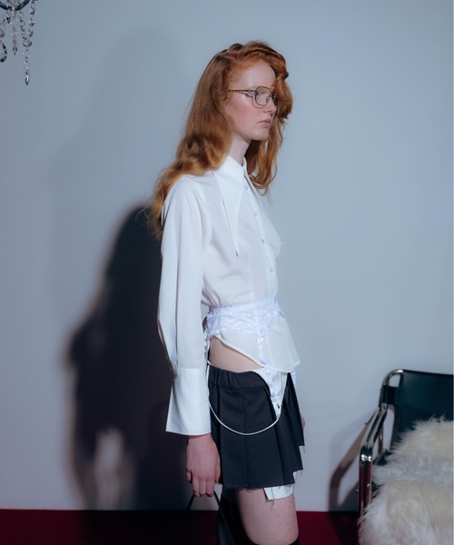 Carmelo(カーメロ)の「Long Collar Femme Fit Shirts / ロングカラーシャツ(シャツ/ブラウス・レディース・ホワイト・FREE)」の7枚目の写真