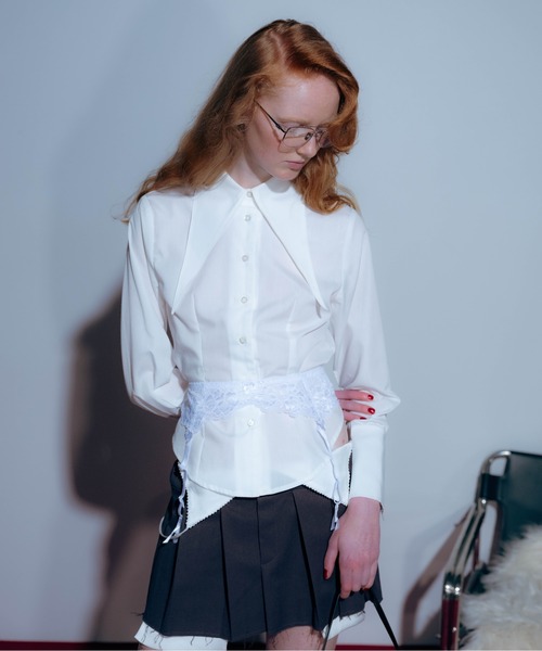 Carmelo(カーメロ)の「Long Collar Femme Fit Shirts / ロングカラーシャツ(シャツ/ブラウス・レディース・ホワイト・FREE)」の18枚目の写真