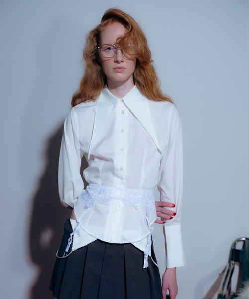 Carmelo(カーメロ)の「Long Collar Femme Fit Shirts / ロングカラーシャツ(シャツ/ブラウス・レディース・ホワイト・FREE)」の19枚目の写真