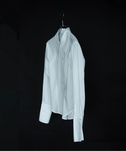 Carmelo(カーメロ)の「Long Collar Femme Fit Shirts / ロングカラーシャツ(シャツ/ブラウス・レディース・ホワイト・FREE)」の3枚目の写真