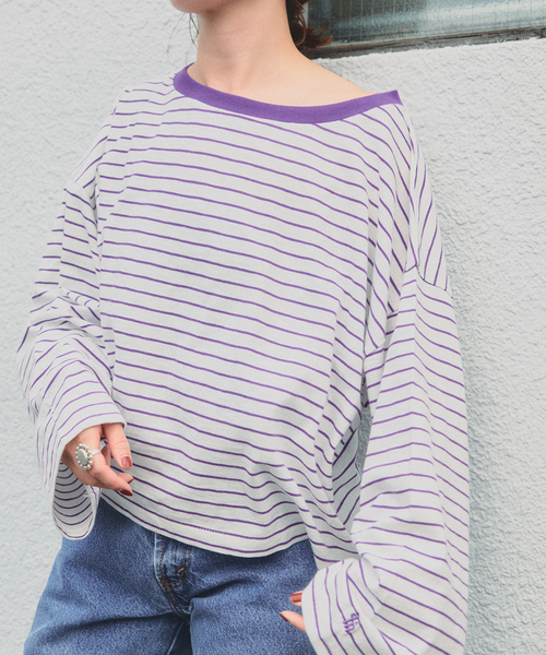 a&m ロングスリーブワイドボーダーTEE（Tシャツ/カットソー）｜Spick
