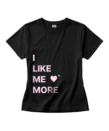 LIKE ME スリムフィット半袖Tシャツ ブラック