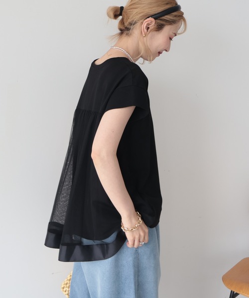 AMERICAN HOLIC(アメリカンホリック)の「【接触冷感】バックチュールドッキングプルオーバー(その他トップス・レディース・チャコールグレー/オフホワイト/ブラック・M/L)」の3枚目の写真
