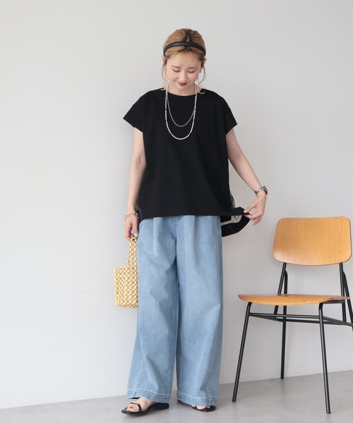 AMERICAN HOLIC(アメリカンホリック)の「【接触冷感】バックチュールドッキングプルオーバー(その他トップス・レディース・チャコールグレー/オフホワイト/ブラック・M/L)」の13枚目の写真