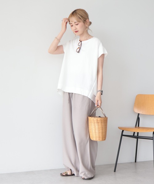 AMERICAN HOLIC(アメリカンホリック)の「【接触冷感】バックチュールドッキングプルオーバー(その他トップス・レディース・チャコールグレー/オフホワイト/ブラック・M/L)」の8枚目の写真