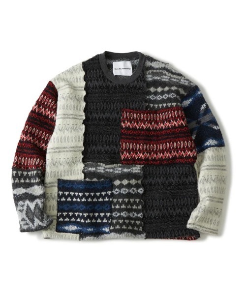 WHITE MOUNTAINEERING(ホワイトマウンテニアリング)の「【White Mountaineering】PATCHWORK PULLOVER KNIT(ニット/セーター・メンズ・マルチ・0/1/2/3)」の1枚目の写真