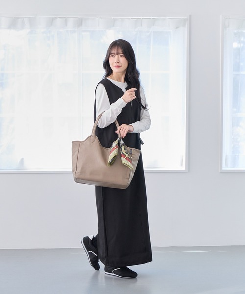 ROOTOTE(ルートート)の「ROOTOTE ルートート SC.ハビチェル.シームリー-A(トートバッグ・レディース・シルバー/グレイッシュベージュ/ブラック/カーキ・FREE)」の14枚目の写真