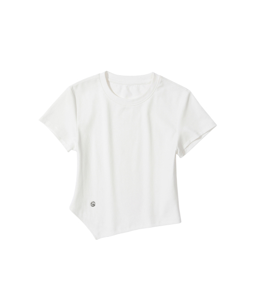 SECONDMONO（セカンドモノローグ）の「W. Oblique Slim Fit Short Sleeve T-Shirt [WHITE]_SEWTS005WHITE（Tシャツ/カットソー・レディース・その他・FREE）」の5枚目の写真