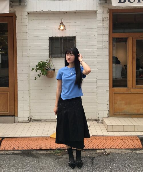 SECONDMONO（セカンドモノローグ）の「W. Oblique Slim Fit Short Sleeve T-Shirt [WHITE]_SEWTS005WHITE（Tシャツ/カットソー・レディース・その他・FREE）」の7枚目の写真
