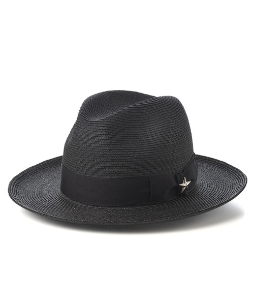 schott(ショット)の「Schott-One Ster Raffia Hat(ハット・メンズ・ブラック・FREE)」の1枚目の写真