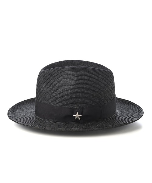 schott(ショット)の「Schott-One Ster Raffia Hat(ハット・メンズ・ブラック・FREE)」の4枚目の写真