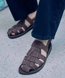 JERUSALEM SANDALS（エルサレム サンダル）の「1041N マイケル-ブラウンヌバック (ミカエルヌバック)（サンダル）」