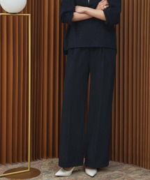 【2026AW】【セットアップ可能】【S~Lサイズ展開】ウールライクセンタープレスストレートパンツ 洗える《着用動画あり》