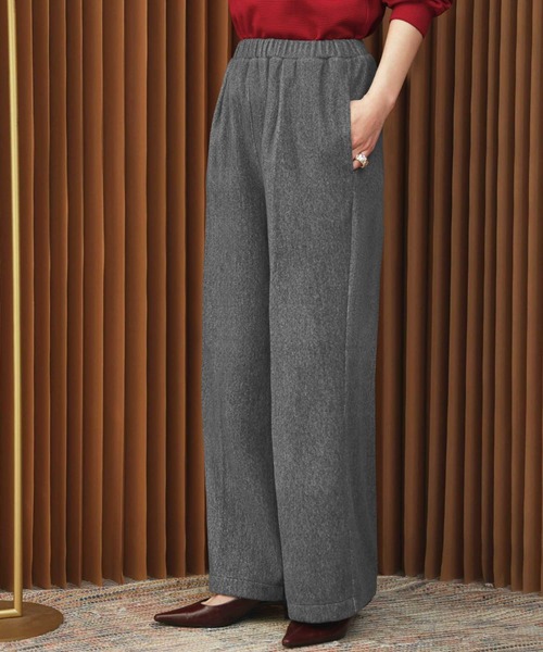 ELFRANK(エルフランク)の「【2026AW】【セットアップ可能】【S~Lサイズ展開】ウールライクセンタープレスストレートパンツ 洗える《着用動画あり》(その他パンツ・レディース・キャメル/ネイビー/グレー・S/M/L)」の8枚目の写真