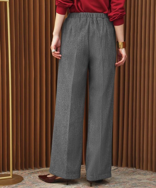 ELFRANK(エルフランク)の「【2026AW】【セットアップ可能】【S~Lサイズ展開】ウールライクセンタープレスストレートパンツ 洗える《着用動画あり》(その他パンツ・レディース・キャメル/ネイビー/グレー・S/M/L)」の9枚目の写真