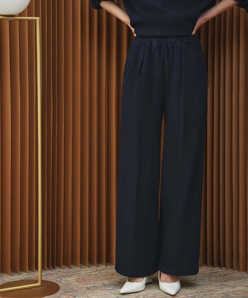 ELFRANK(エルフランク)の「【2026AW】【セットアップ可能】【S~Lサイズ展開】ウールライクセンタープレスストレートパンツ 洗える《着用動画あり》(その他パンツ・レディース・キャメル/ネイビー/グレー・S/M/L)」の19枚目の写真