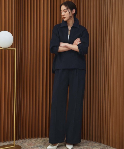 ELFRANK(エルフランク)の「【2026AW】【セットアップ可能】【S~Lサイズ展開】ウールライクセンタープレスストレートパンツ 洗える《着用動画あり》(その他パンツ・レディース・キャメル/ネイビー/グレー・S/M/L)」の20枚目の写真