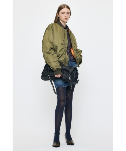 MOUSSY(マウジー)の「【26年AW新作】【EC限定カラー:アイボリー】GATHER NYLON MA-1(ブルゾン・レディース・ブラウン/ライトブラック/アイボリー/カーキ・1/2)」の20枚目の写真
