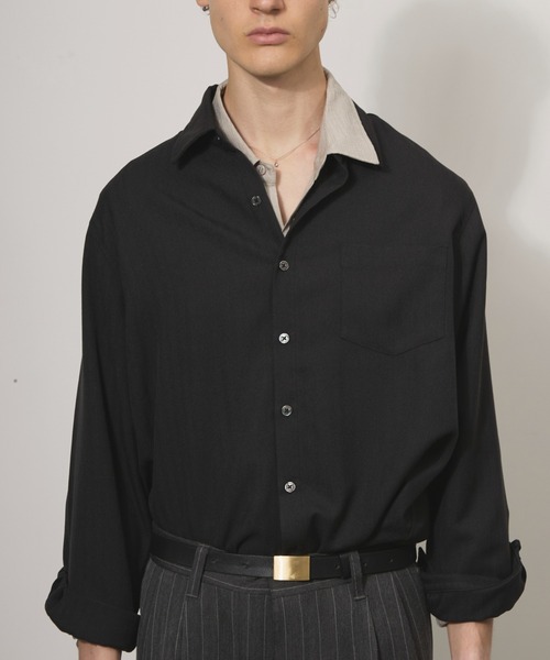 Adoon plain(アドーンプレーン)の「ASSORTED BASIC LONG SLEEVE SHIRT / アソートベーシックロングスリーブシャツ(シャツ/ブラウス・メンズ・チャコールグレー/ブラック/ベージュ・MEDIUM/LARGE)」の2枚目の写真